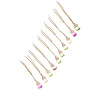 OHPHCALL 10pcs Car Perfume Pendant Hanging Diffuser Bottles 8ml Glass Air Freshener for Truck and Van, Small and Light with Air Purification, Stylish Rearview Mirror Decor Random Color