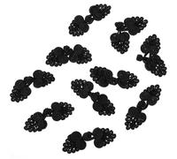 OHPHCALL 10Pcs Cheongsam Chinese Style Buttons Seven-Bead Knot Fasteners for National Costume Sewing and Dress Accessories 2.28X0.87X0.16In