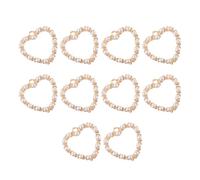 OHPHCALL 10pcs Creative Golden Alloy Pearl and Crystal Charms for Making Necklace and Keychain DIY Hair Decorations Accessories for Crafting