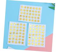 OHPHCALL 10pcs Golden Sparkle Star Stickers PVC Self Adhesive Removable Reward Labels for Students Classroom Charts Certificates Craft Decorations