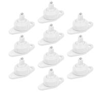 OHPHCALL 10pcs Infrared Alarm Wall Mount Bracket for Security Devices and Monitors, White Plastic and Metal Holder with Firm Materials and Easy Installation for Homes and Shopping Malls