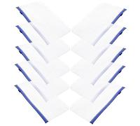 OHPHCALL 10pcs Loose Leaf File Bags Zippered PVC Document Pouches for Organization Transparent Window with Smooth Slide Zipper Plastic Storage for Office Study Travel Essentials
