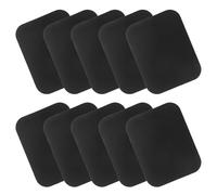 OHPHCALL 10pcs Phone Metal Stickers Magnetic Mount Plate Small Rectangular Iron Stickers Discreet Sturdy Adhesive Magnetic Discs for Home and Cars Black