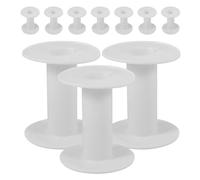 OHPHCALL 10Pcs Plastic Empty Wire Spools for Thread Yarn Bobbins Ribbon Spool Holder Large Round Plastic Reels Suitable for Crafts Sewing and Wire Weaving