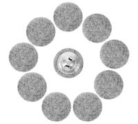 OHPHCALL 10pcs Round Plush Buttons for Knitting and Garment Closure, Classic Small Coat Buttons Suitable for Sweaters, Cloaks and Crochet Projects, 25mm Light Grey Fasteners