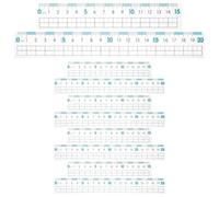 OHPHCALL 10pcs Straight Ruler Wave Edge Plastic 15cm/20cm Anti-myopia Drawing Exam Tool for Students