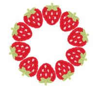 OHPHCALL 10pcs Strawberry Patches Fruit Iron on Cute Sew on Appliques Embroidered Felt Fine Embroidery Attention to Detail Multi Vibrant Colors Fruit-Themed Designs for Bags Hats Creating