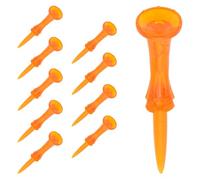 OHPHCALL 10pcs Wheel Shape Golf Tees for Training with Integrated Tee and Pin Design, Sturdy Plastic Material, Precise Positioning, 83mm Length, for Indoor Golf Simulator Use
