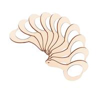 OHPHCALL 10Pcs Wooden Mirror DIY Material Kit for Children Handmade Craft Mirror Small Unfinished Wood Lovely Shape for Family Parent-Child Activities