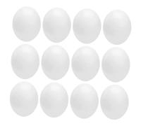 OHPHCALL 12pcs Household Fake Eggs Graffiti Delicate Egg Props Solid Plastic for DIY Accessories Portable Simulated Bird for Easter Hunt Decorations