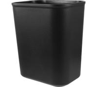 OHPHCALL 13 Quart/15l Space-saving Black Garbage Bin Thickened Body, Square Office Trash Can under Desk Use in Kitchen, Dormitory, and Home Office