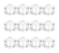 OHPHCALL 130pcs Clear Fake Ice Cubes Acrylic Decorative Crystals for Photography Props Vase Fillers Cocktails Ice Cubes Centerpiece Table Scatter