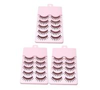 OHPHCALL 15pairs Natural Long Fake Eyelash Extensions for Women Thick False Lashes Glue for Party Date Club