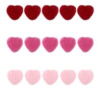 OHPHCALL 15pcs DIY Felt Heart Brooch Accessories 4cm Wool and Foam Material Handmade Design for Daily Life and Party Use, Convenient to Use Felt DIY Ornaments and Female Friends