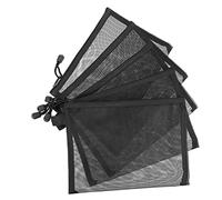 OHPHCALL 15pcs Mesh Zipper File Bags School Folder Mesh Document Bag Makeup Cosmetics Toiletry Office Storage