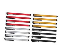 OHPHCALL 16pcs Tablet Stylus Pen Set with Universal Capacitive Touch Screen Pen for Tablets and Smartphones High Sensitivity in Black Metallic Yellow and Red