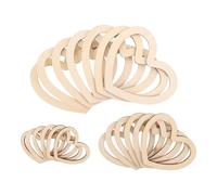 OHPHCALL 18pcs Heart Shaped Dream Catcher Frame Heart Shaped Wooden Rings Rustic Boho-Inspired Natural Wood Finish Easy Assembly Versatile DIY Crafting for Floral Wreaths and Nurseries