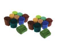 OHPHCALL 18Pcs Pre-Cut Acrylic Latch Hook Yarns Set with 2 Rolls Per Color for DIY Tapestry Rug Craft, Colorful Precise Yarn Bundles Suitable for Hand Latch Hooking and Needlework