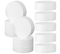 OHPHCALL 18Pcs Round Craft Foam Circles 3In Lightweight Polystyrene Discs for Cake Decorating Models Classroom Art Projects and Floral Displays