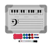 OHPHCALL 1set Erasable Music Staff Whiteboard Double-Sided Magnetic Teaching Board for Classroom Frame Writing for Music Learning and Note Practice