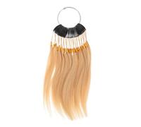 OHPHCALL 1set Human Hair Color Strands for Practice Hair Color Samples with Rings for Salon Use for Beginners and Professionals to Master Dye Techniques