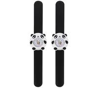 OHPHCALL 2 Pcs Silicone Wristwatch for Boys and Panda Design S Watch with Clear Dial Modern Wristwatch for Students Learning to Tell