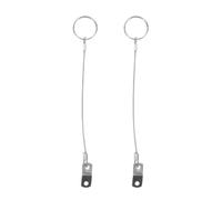 OHPHCALL 2 Pcs Stainless Steel Safety Tether Cable with Quick Release Mechanism for Boat Bimini Tops, Reliable Marine Hardware Replacement Part for Boating Use, Easy Installation Silver