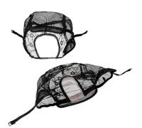 OHPHCALL 2 Pcs U Shape Lace Wig Caps for Wig Making Black Stretch Mesh Dome Caps with Elastic Band Breathable and Non-slip Hair Net for Holding Hair in Place