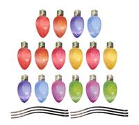 OHPHCALL 2 Sets Bulb Magnets and Light Bulb and Wire Magnets Ornaments, Reflective Sticker, Adorable Style, Removable Feature, Won't Hurt Surface, for Holiday Decorating on Fridge Or Board