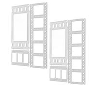 OHPHCALL 2 Sets Carbon Steel Film Strip Cutting Dies Versatile Shapes and Silver Finish, Embossed Metal Dies for Scrapbooking and Card Making, Film Strip Stencils for DIY Crafts