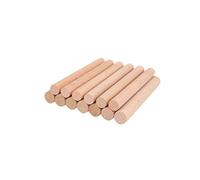 OHPHCALL 20 Pcs Solid Wooden Round Rods Craft Sticks for Woodcraft with Smooth Surface and Reusable Design, for Crafts and Decorating Around The House, 1x10cm Synthetic Material