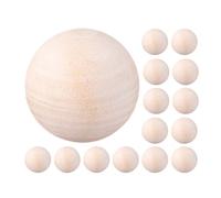 OHPHCALL 20 Pcs Unfinished Natural Small Wooden Orbs Blank Wooden Spheres Sturdy Wood Versatile Use Stimulate Creativity for Christmas Decorations Adults