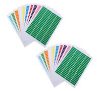 OHPHCALL 20 Sheets Waterproof Rectangular Color-Code Labels with Self-Adhesive Paper Material for Quick Identification, for Office and Home Use, Blank Name Stickers for Mailing Address