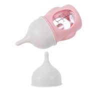 OHPHCALL 20ml Silicone Kitten Nursing Bottle Set with Wide Mouth and Precise Measurement for Newborn Puppies and Tiny Pets, Reusable Pink Feeding Bottle for Nighttime Care and Nursing