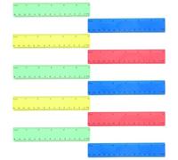 OHPHCALL 20pcs Cm Plastic Student Ruler Portable and Reusable Multi-function Measuring Scale Ruler and Students in Classrooms a Gift Random Color