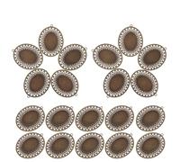 OHPHCALL 20pcs Coffee Alloy Sunflower Bezel Pendant Tray | Vintage Antique Finish, Smooth Glue-friendly Base, Suits Jump Rings and Chains, for Beginner Crafters Workshops
