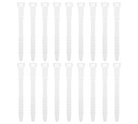 OHPHCALL 20pcs Silicone Cable Organizer Ties White, Lightweight and Space-Saving Adjustable Cord Straps for Data Cable and Appliance Cord Management at Home and Travel