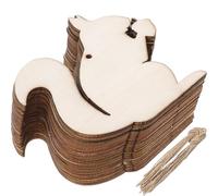 OHPHCALL 20pcs Squirrel Crafts Wood Ornaments for Crafts Unfinished Wood Cutouts Rope Included Painting Writing General Crafting for Adults Unisex Decorations