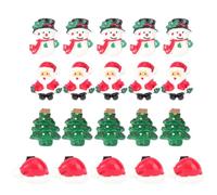OHPHCALL 20pcs Xmas Shoes Buckle PVC Decorative Shoelace Adornment | Party and Handmade Time, Festive Christmas Elements, Easy to Install and Remove, Beautiful Adorable Unique