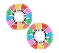 OHPHCALL 24Pcs Colorful Plastic Badminton Shuttlecocks for Lightweight Foam Head Balls Fun Outdoor Indoor Play Random Color