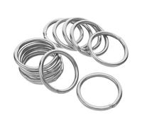 OHPHCALL 24pcs Stainless Steel Metal Hoop Rings 50mm Outer Diameter 5mm Wire Diameter Seamless Closure Solid Stability Round Circle for Crafts and Macrame Projects