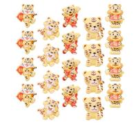 OHPHCALL 25pcs DIY Tiger Hair Accessories Craft Assorted Styles for Hairpin Making Charms for DIY Phone Case Ornaments and Headdress Ornament Projects Style