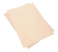 OHPHCALL 2pcs Basswood Sheets Engravable Wooden Sheets Beige Double-Sided Design Unfinished Wood Craft Supplies for Students and Artists Painting Tasks Creative Projects