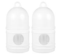 OHPHCALL 2pcs Birds Plastic Waterer Pet Bird Drinker with Three Holes Design Provide Clean Water Convenient Water Supply Premium Environmental Plastic Feeding Supply When You Are Ready