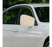 OHPHCALL 2pcs Car Side Mirror Covers for Rear View Mirrors, Waterproof Oxford Cloth Drawstring Design, Easy to Remove Protective Covers Suitable for Car Exterior Use in Beige