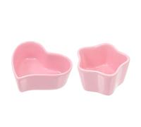 OHPHCALL 2pcs Ceramic Hamster Bowl Set for Small Animals, Environment-friendly Smooth Surface, round Shape and Unique Design, for Hamster and Guinea Pig Feeding