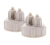 OHPHCALL 2pcs DIY Co2 Bottle Cap Airlock Set for Aquarium Fermentation, Quick-Twist Air Bottle Cap for Fish Tank Plant Oxygenation, Home Brewing Accessory