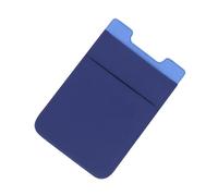 OHPHCALL 2Pcs Double Layer Phone Back Pocket Stick on Cell Phone Wallet Holder Navy Blue Adhesive Card Pouch