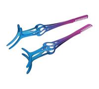 OHPHCALL 2pcs Eyelash Curler Lash Applicator Stainless Steel Lightweight Multi-Functional Tweezers for Women Travel Use