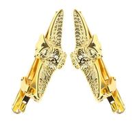 OHPHCALL 2pcs Gold Tie Clips for Men Made of Sturdy Zinc Alloy with Elegant Design, Easy to Use and Ensures Neat Appearance, for Business Meetings and Formal Events